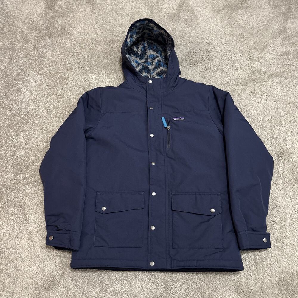 Patagonia Boys Kids Infurno Jacket Sherpa Lined Blue Size XXL 16-18